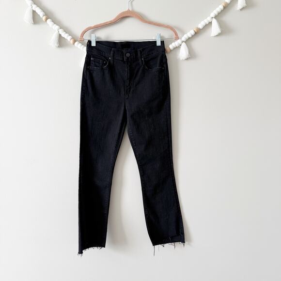MOTHER The Insider Crop Step Fray Jeans High Rise Bootcut Leg Not Guilty Size 25 - Picture 8 of 9